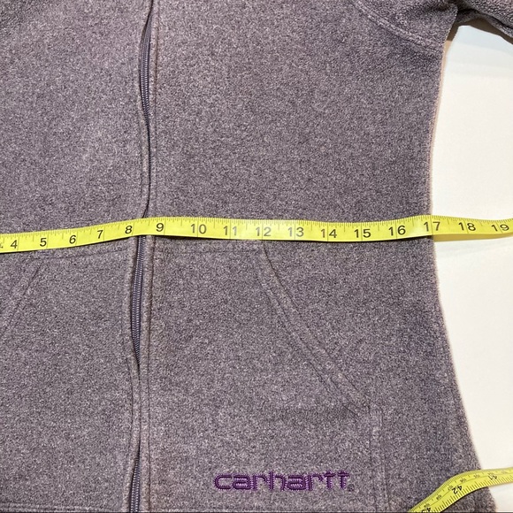 Woman’s Carhartt Purple Zip Up Hooded Sweatshirt Size Medium - Picture 4 of 11